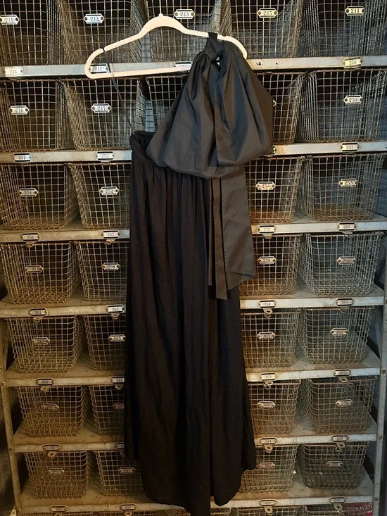 Sleeper Black Venus One Shoulder Maxi Dress Size Large 38247 - Picture 6 of 13